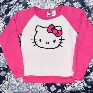 Hello Kitty Pink and White Kids Sweatshirt. New Girls 6X! From Sanrio Store!